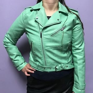 A Mint Leather Jacket